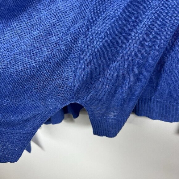 Lisa Todd Sweater Womens 2X Linen Lightweight Knit V Neck Quiet Luxury Coastal‎ - Picture 6 of 11